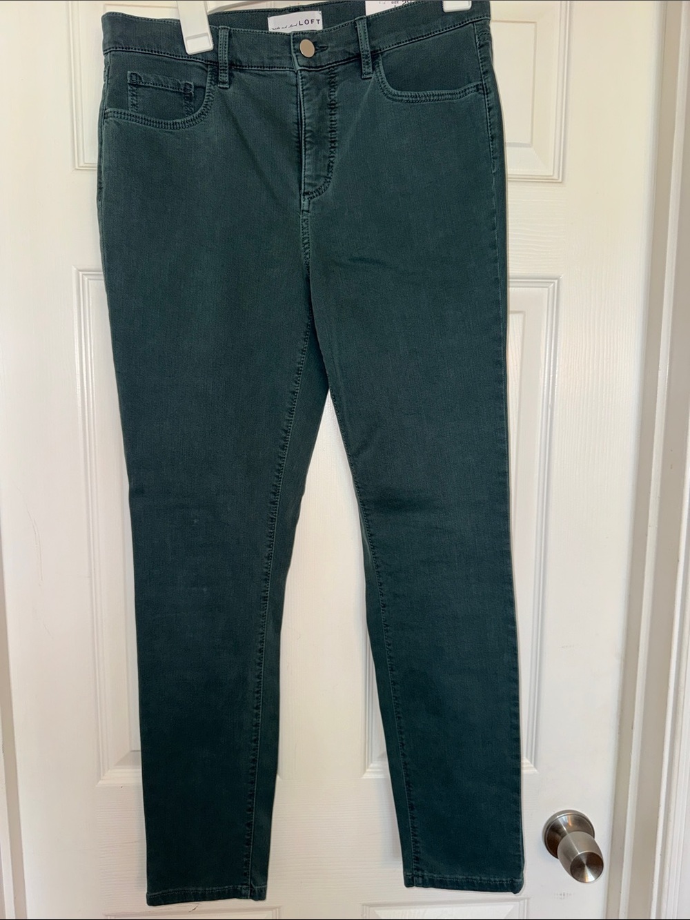 LOFT Women's Dark Teal Skinny Jeans